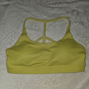 Feed Me Fight Me Yellow Sports Bra